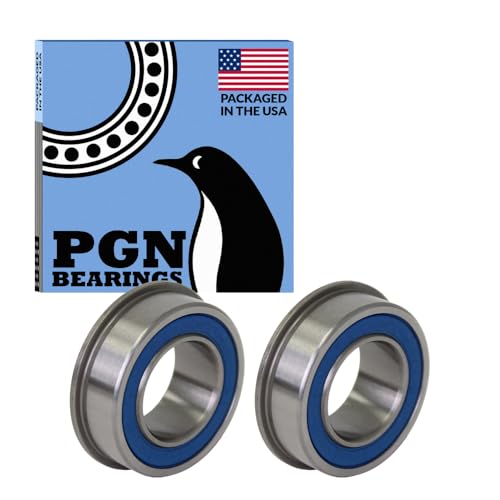 PGN 3/4" x 1-3/8" (2 Pack) Flanged Ball Bearings Chrome Steel Lubricated