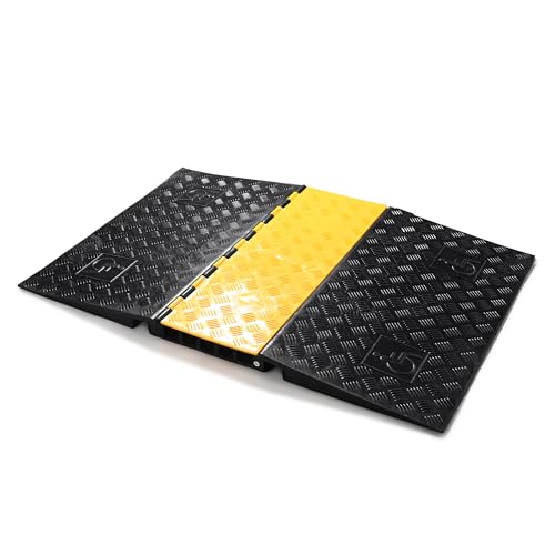 Yescom ADA Threshold Ramp for Wheelchair & Scooter, 5-Channel Rubber Cable - size: 2"H - 5 Channel - ADA