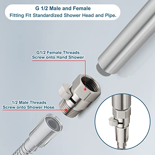 Midanya G1/2" Water Flow Control Shower Shut Off Valve,Brushed Nickel - color: Nickel