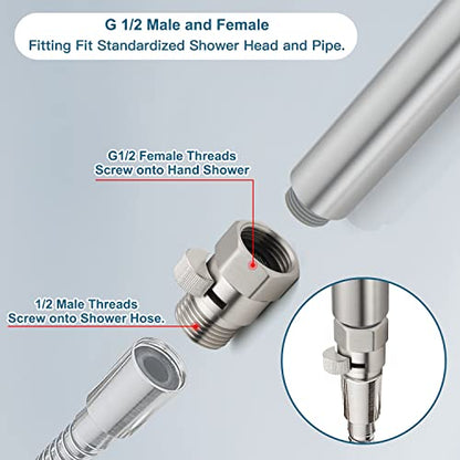 Midanya G1/2" Water Flow Control Shower Shut Off Valve,Brushed Nickel - color: Nickel