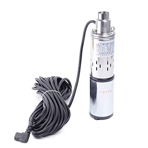 Deep Well Submersible Pump DC 48V 280W Electric Solar Powered Water Pump, 4.2 GPM Flow, 197ft Lift, Farm Ranch Irrigation Submersible Bore Hole Deep Well Pump - color: DC 48v 280w