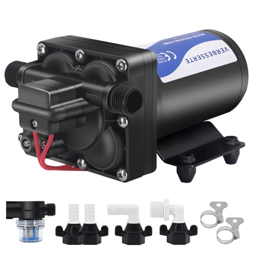 12V DC RV Water Pump Water Pressure Booster Pump for Home 5.0GPM 70PSI Marine Boats Washdown Pump Self-Priming Diaphragm Pump for Yacht Garden Camp Bathroom Kitchen - style: 12V 5.0GPM 70PSI