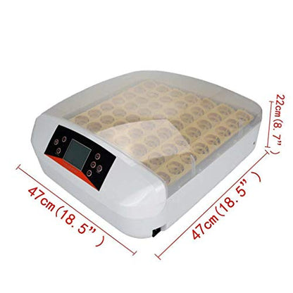 TECHTONGDA Digital Egg Incubator 56Eggs Automatic Poultry Hatcher with Egg Turning and Humidity Control 110V