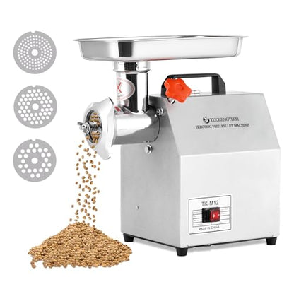YUCHENGTECH Commercial Electric Animal Feed Pellet Machine Pet Food Pellet Machine 1500W for Commercial Mass Production Dog Cat Bird Feed with 3mm/5mm/7mm Molds 110V
