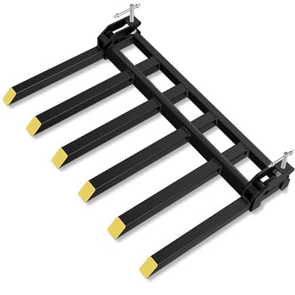 YINTATECH 60" Clamp on Debris Forks 4000 lbs Loader Bucket Fork - size: 60 IN