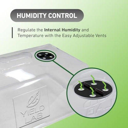 7 Inch Clone Dome - 5 Pack Humidity Vented Domes - Plant Growing - color: Clear, size: 5-Pack