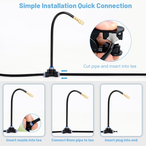 Thiswing 200FT 360° Adjustable Irrigation System for Garden - size: 200 FT