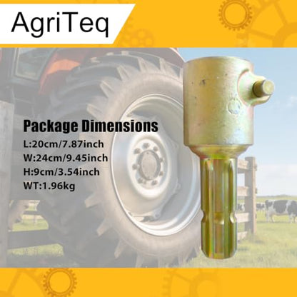 1-3/4" to 1-3/8" PTO Adapter, 6-Spline Female to 6-Spline Male Tractor PTO Shaft Reducer Extension, Heavy Duty Quick Release Coupler for Rotary Cutters & Implements