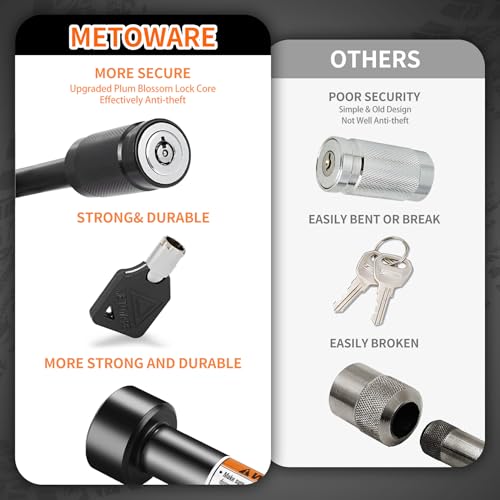 METOWARE Trailer Hitch Lock, Fit 2"-3-1/2" Class III/IV/V Receiver, 1 Pack - size: 1 Pack