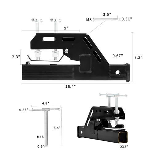 Tractor Bucket Trailer Hitch Attachments Black - color: black