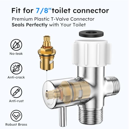 Arofa 2 Pack Handheld Bidet Sprayer for Toilet, Adjustable Water Pressure - color: Brushed Nickel, size: 2 Pack