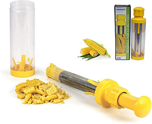 Safer Corn Thresher,Quick Corn Stripper,Stainless Steel Corn Cob Remover Cutter Corn Peeler,Removing Fresh Corn Kernels Tool,Manual Corn Threshing No Splatters,Practical Kitchen Gadgets,10.5 inch