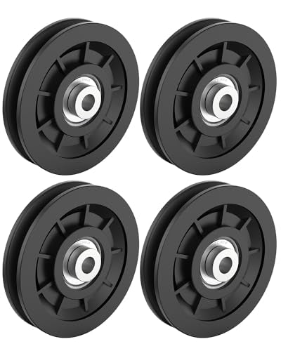 3.5" Nylon Pulley Wheel, Cable Replacement Pulley - size: 4 Pack