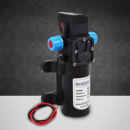 Water Self Priming Pump, DC 12V 60W High Pressure Micro Diaphragm Pump 116PSI Self Priming Sprayer Pump, 5L/Min Flowrate