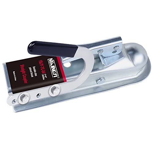 NBJINGYI Straight Trailer Coupler for 2" Ball and 2" Channel 3500 lbs - size: BALL 2", CHANNEL 2" 3500LBS with handle