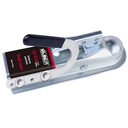 NBJINGYI Straight Trailer Coupler for 2" Ball and 2" Channel 3500 lbs - size: BALL 2", CHANNEL 2" 3500LBS with handle