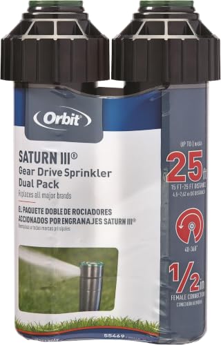 Orbit 55469 Saturn III Gear-Drive Rotor Water Sprinkler (Pack of 24) - size: 24-Pack