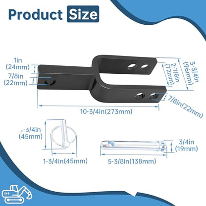 HECASA Versatile Quick Hitch Adapter Suitable for Category 1 3-Point