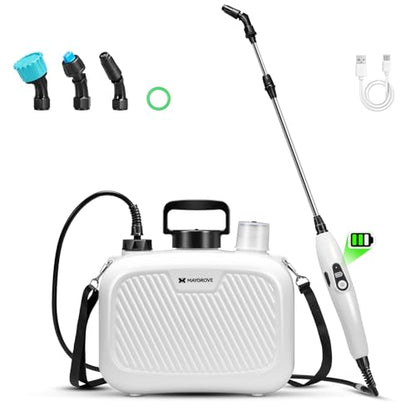 Maygrove 2 Gallon Electric Garden Sprayer, Rechargeable Telescopic Wand