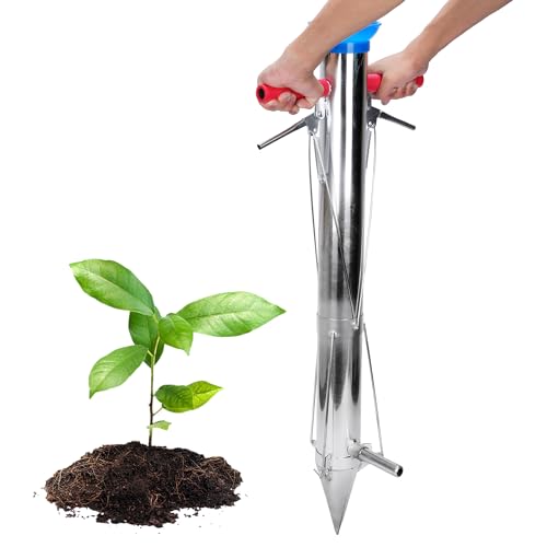 AIWFL Seedling Transplanter Long Handled Bulb Planter Tools Garden Tools - size: Double Handle With Foot