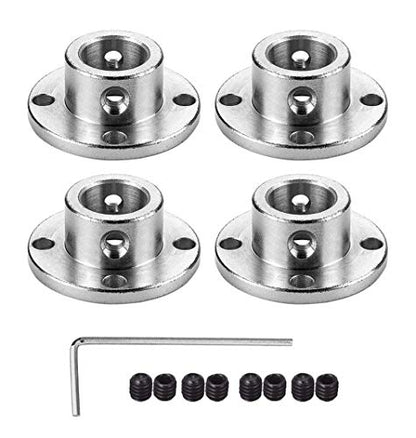 4Pcs 11mm Flange Coupling Connector, Rigid Guide Model Coupler Accessory, Shaft Axis Fittings for DIY RC Model Motors - size: 11mm
