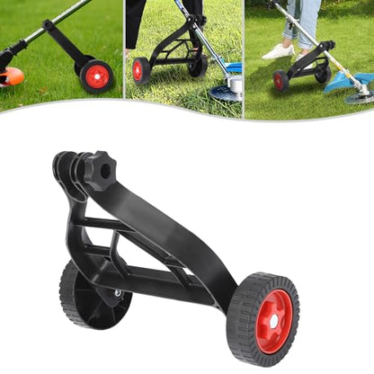 String Trimmer Wheel Attachment, 26mm-28mm Applicable Outer Diameter, Support Wheels Portable Lawn Mower Auxiliary Wheels, Wheel Mower Attachment for Cordless Weed Wacker Walk Behind Brush Cutter