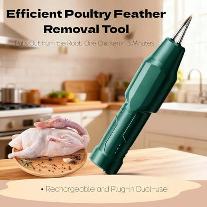 New Electric Poultry Plucker, Handheld Quick Chicken Plucker for Chicken Duck Goose Turkey, Portable Rechargeable Waterproof Feather Puller Machine