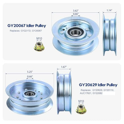 GY22172 Idler Pulley with GY20629 Idler Pulley for L110 LA115 Deck - color: A5 1x GY20629+ 1x GY22172