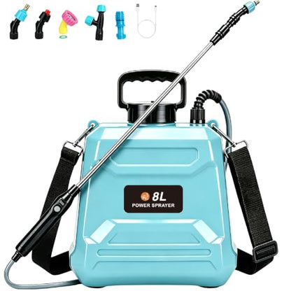 Battery Powered Sprayer 2 Gallon Powerful Electric Weed Sprayer Pump Garden