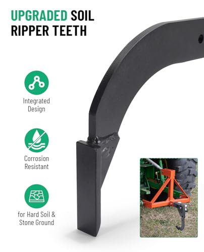Upgraded Hitch Mounted Ripper, 16" Ripper Shank w/Adjustable Holes