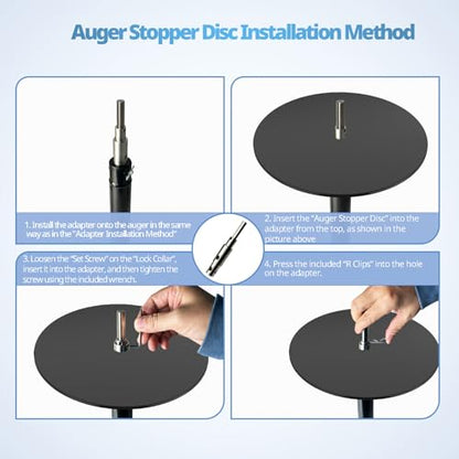 Neeki Two Stage Auger Adapter, Ice Auger Drill Adapter for 1/2" Hand Drills