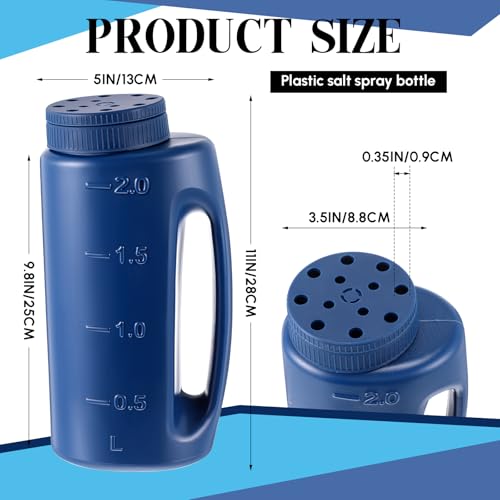 Handheld Spreader Set with Scoop & Gloves for Seed, Salt, De-icer,Blue - color: Blue