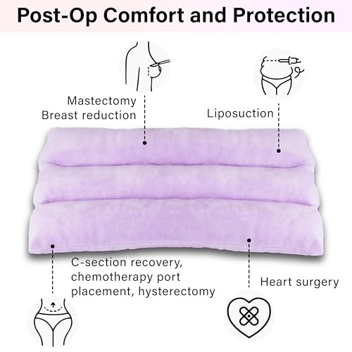 BFXM Mastectomy Seatbelt Pillow, Seat Belt Pillow Post Surgery - color: Purple