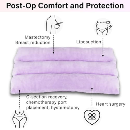 BFXM Mastectomy Seatbelt Pillow, Seat Belt Pillow Post Surgery - color: Purple