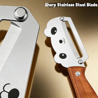 TEEVEA Vegetable Peeler, Stainless Steel PP Handle for Potato, Apple - color: Walnut-Silver-1