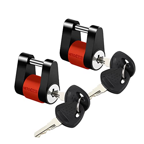 METOWARE Keyed Alike Trailer Coupler Lock 1/4" Dia 3/4" Span (2 Pack) - size: 2pack