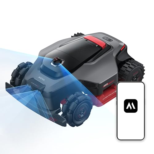 MOVA LiDAX Ultra 2000 AWD Robot Lawn Mower Wire Free RTK Free for up to 0.5 Acre*Dual Maps, 360° 3D LiDAR & AI Dual Vision Mapping, Robotic Mower with 4G, for 80% Slopes, Cutting Height 1.2”–3.9“ - color: 2000 AWD: Mows up to 0.5acre