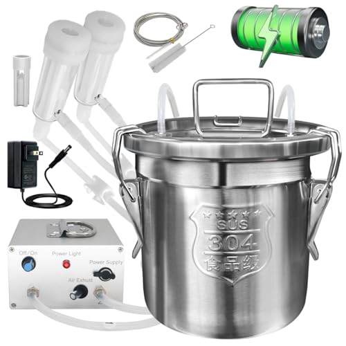 6L Goat Milking Machine, Hantop Rechargeable Pulsation Pump Milker (Pro) - color: for Goat, size: Battery Milker 6L