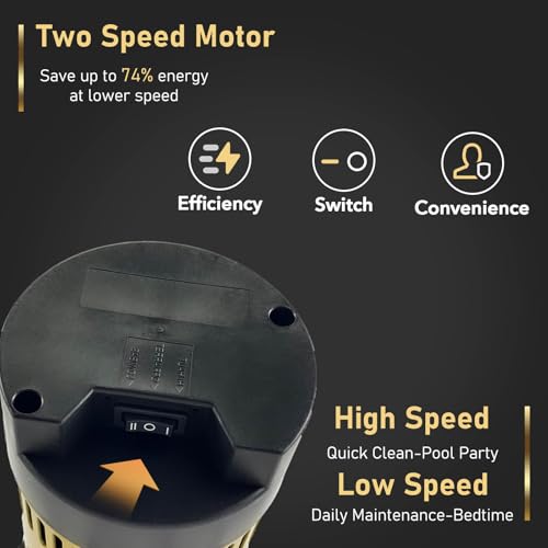 2.0HP 115Vac Two-Speed Energy Efficient Pool Pump 6600GPH - color: Jonquil Yellow