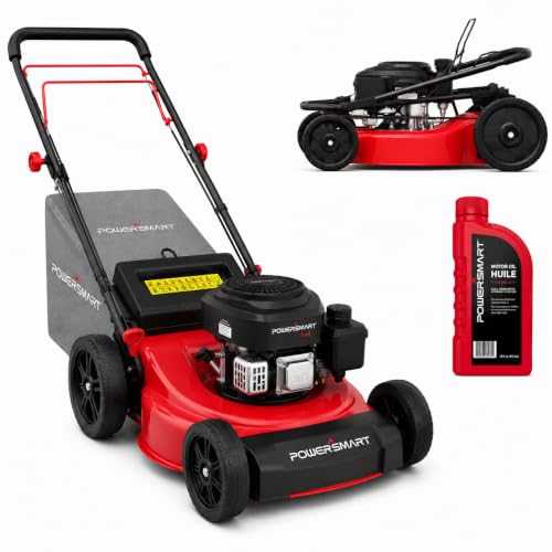 PowerSmart 21-Inch Gas Self-Propelled Lawn Mower - color: Black&Red