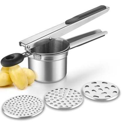 Potato Ricer, Stainless Steel Fruit and Vegetables Masher