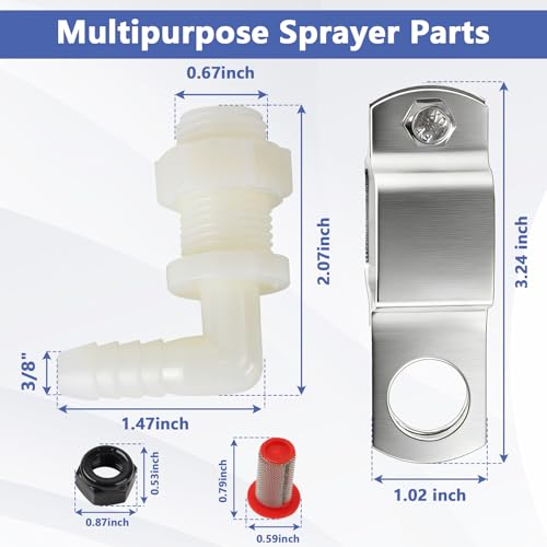 2 x 3/8" Polypropylene Elbow Nozzle Body Kit (11/16" MPS x 3/8"HB)