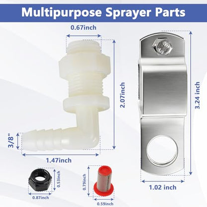2 x 3/8" Polypropylene Elbow Nozzle Body Kit (11/16" MPS x 3/8"HB)