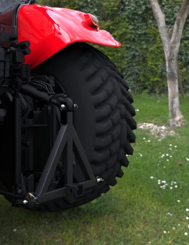 3 Point 2" Receiver Hitch, Category 1 Tractor, Heavy Duty Steel, Black