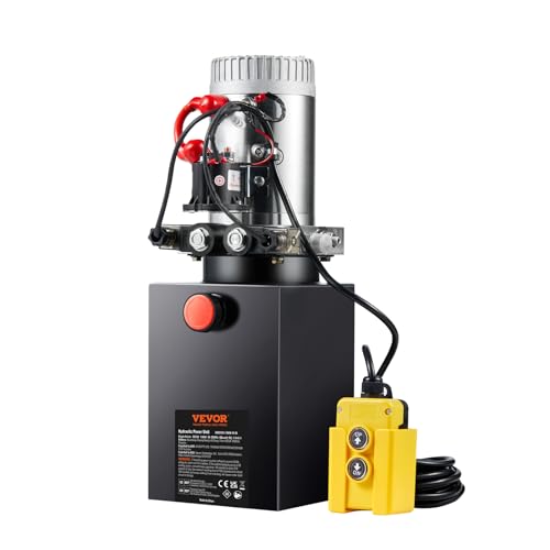 VEVOR 6 Quart Hydraulic Power Unit DC12V 1.6KW Double Acting Hydraulic Pump - size: 6 Quart, style: Double Acting