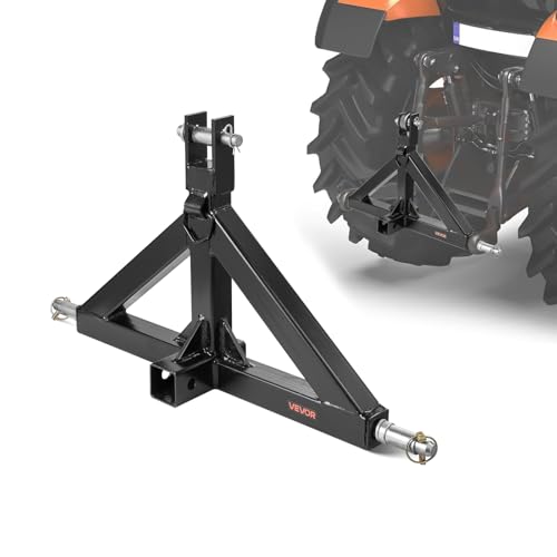 VEVOR 3 Point Hitch Receiver with 2 in Receiver, 3pt Quick Hitch Attachment, 3,000 lbs Capacity, Heavy Duty Tractor Tow Drawbar Adapter, Compatible with Kubota, Mahindra, John Deere, Massey Ferguson - size: ‎25.98 "Lx 17.52 "H, style: No Towing Ball