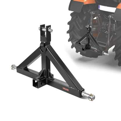 VEVOR 3 Point Hitch Receiver with 2 in Receiver, 3pt Quick Hitch Attachment, 3,000 lbs Capacity, Heavy Duty Tractor Tow Drawbar Adapter, Compatible with Kubota, Mahindra, John Deere, Massey Ferguson - size: ‎25.98 "Lx 17.52 "H, style: No Towing Ball