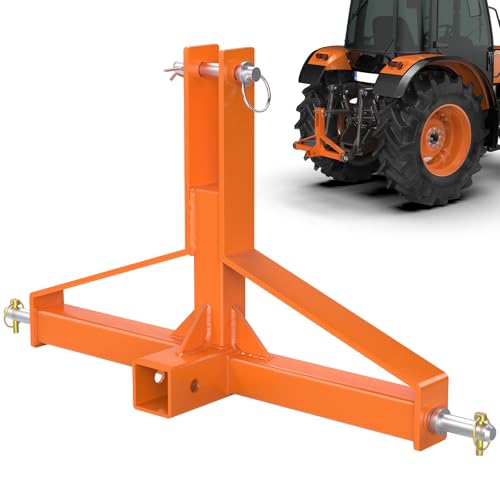 Orange 3 Point Hitch Receiver Quick Hitch Compatible for Category 1 Tractor