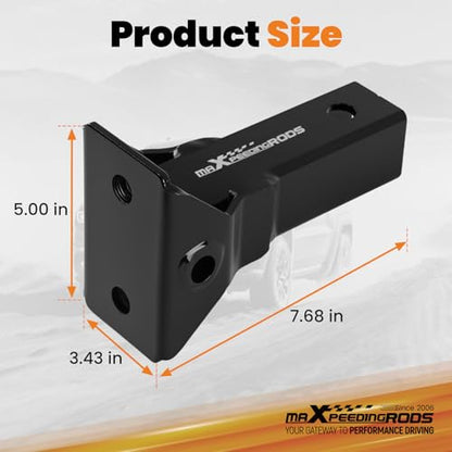 maXpeedingrods Sleeve Hitch Adapter, 2" Receiver, for Sub-Compact Tractors with 3-Point Hitch Systems & Standard 2" Trailer Hitch Receivers