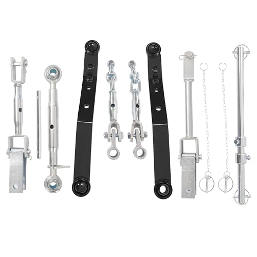 ALMULOO 3-Point Hitch Kit Assembly Compatible with Kubota B-Series Compact Tractors, Category 1 Heavy Steel+White Zinc, Powder Coated+Galvanized, Does Not Fit BX Series Tractors